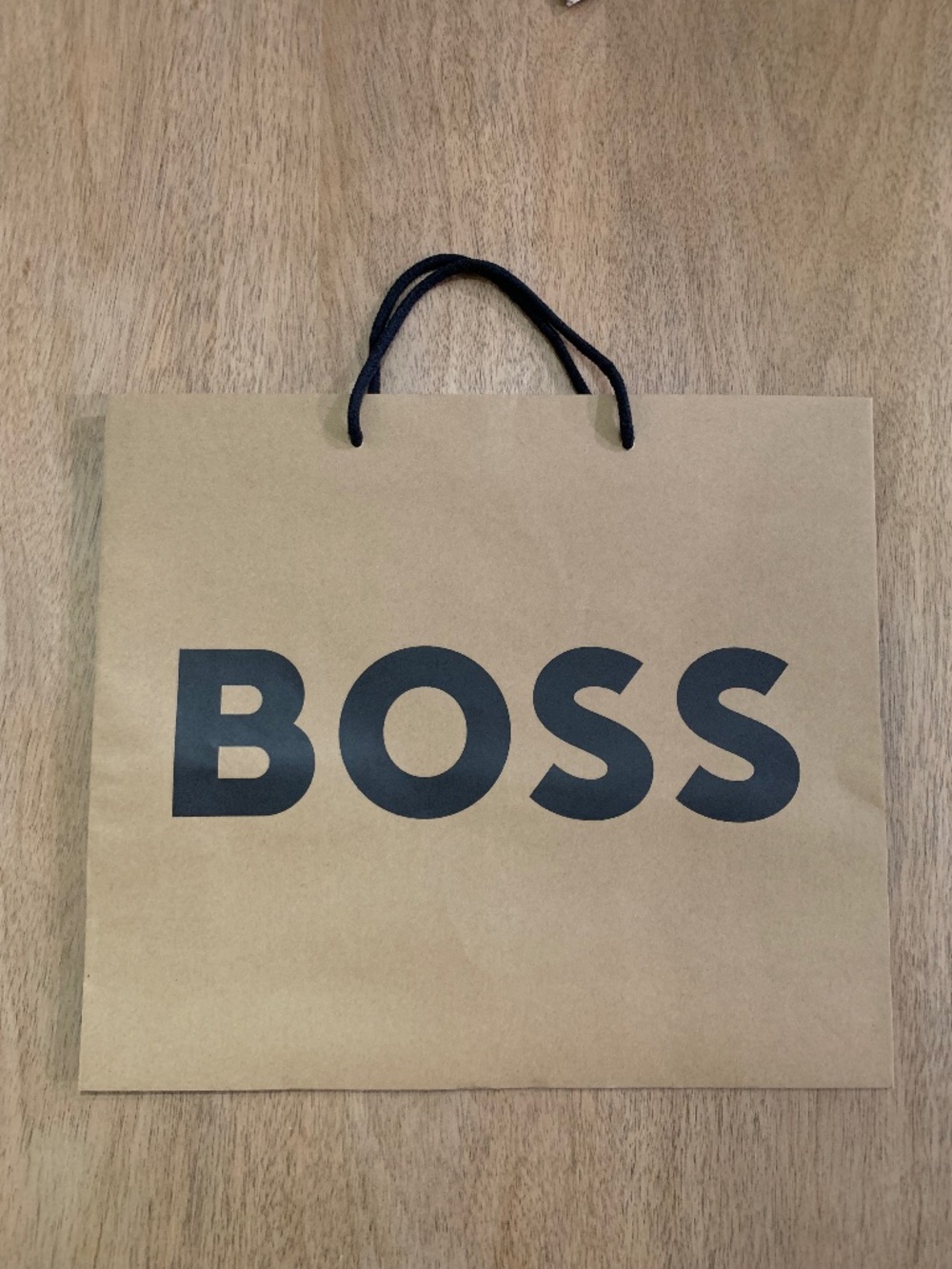 Hugo Boss Brown and black Paper Shopping Gift Bag